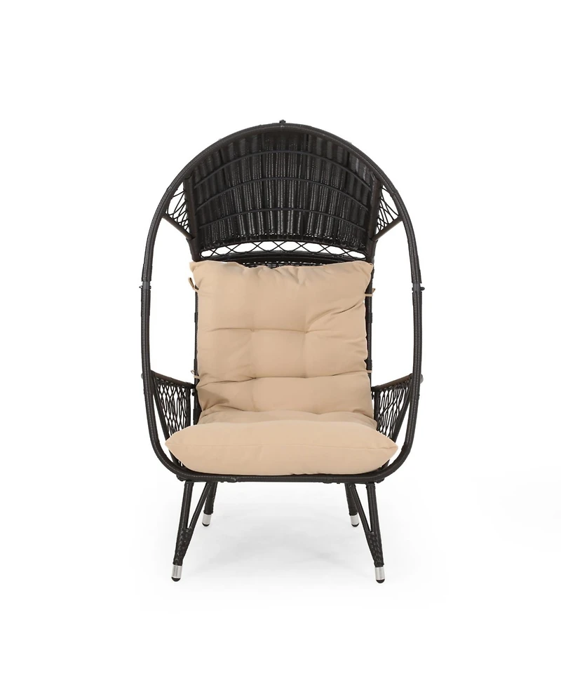 Streamdale Doris Outdoor Wicker Standing Basket Chair with Water-Resistant Cushion