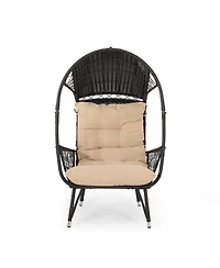 Streamdale Doris Outdoor Wicker Standing Basket Chair with Water-Resistant Cushion