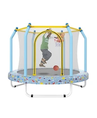 Streamdale 55-inch Trampoline for Kids Indoor & Outdoor Small Toddler Trampoline with Basketball Hoop