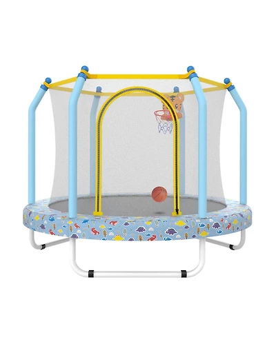 Streamdale 55-inch Trampoline for Kids Indoor & Outdoor Small Toddler Trampoline with Basketball Hoop