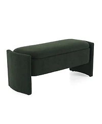 Streamdale Elegant Long - shaped Storage Ottoman Bench of boucle material with Simple and Grand Design
