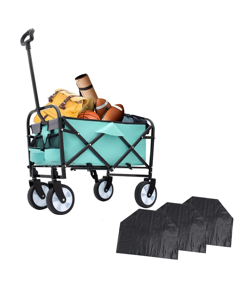 Streamdale Multi-Purpose Collapsible Wagon for Camping, Groceries, and Beach
