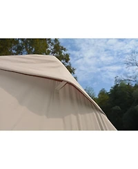 Streamdale Inflatable Camping Tent with Canopy, Hand Pump, Easy Setup, Waterproof, Beige (9.8' x 13')