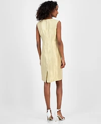 Anne Klein Women's Boat-Neck Sleeveless Sheath Dress