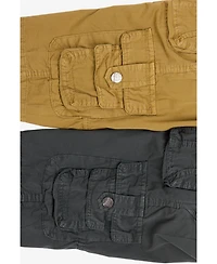 Raw X Big Boys 2 Pack Combo Belted Twill Cargo Shorts 8-18