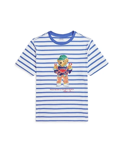 Polo Ralph Lauren Big Boys Polo Bear Striped Jersey T-Shirt