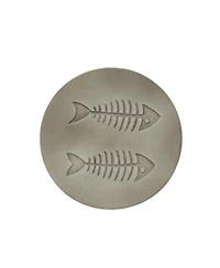 Streamdale Unique Sea Life Style Round Side Table - Fish Design Magnesium Oxide, 16" x 18