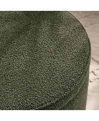 Streamdale Multifunctional Ottoman Table with Drum Stool and Storage - Dark Green