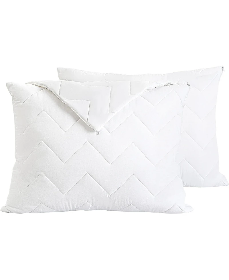 Waterguard Quilted Waterproof and Hypoallergenic Pillow Covers - Queen Size - 2 Pack