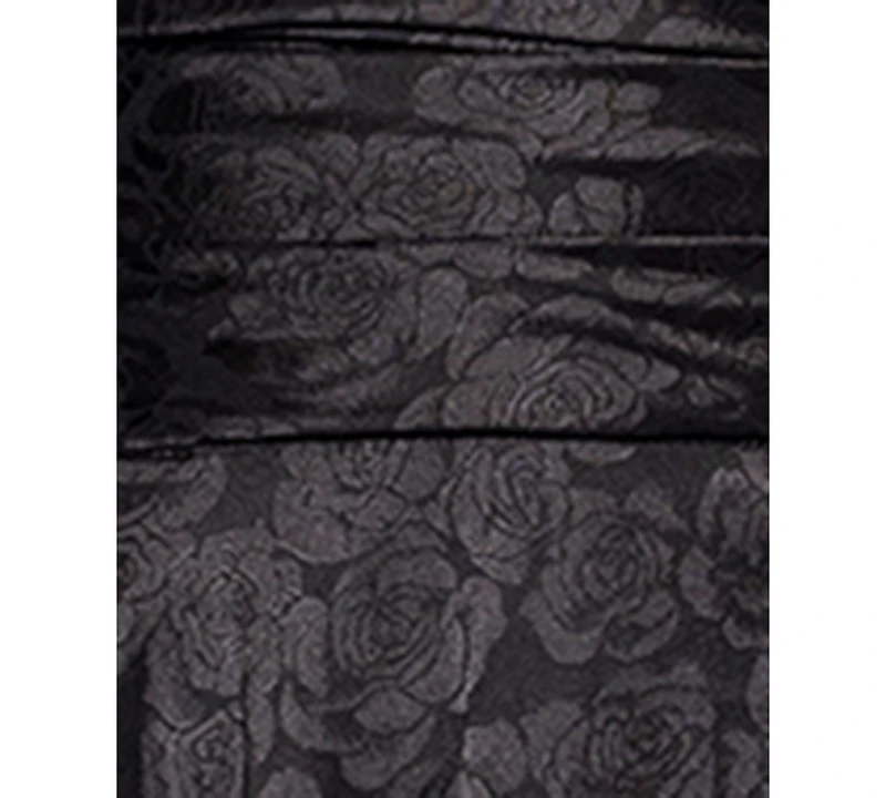 Blondie Nites Juniors' Jacquard Strapless Sweetheart Gown