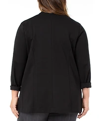 Liverpool Los Angeles Plus Cuffed Open-Front Blazer