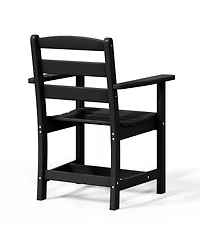 Outdoor Hdpe Patio Classic Dining Arm Chair