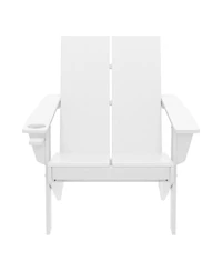 Outdoor Hdpe Modern Adirondack Chair with Cup Holder