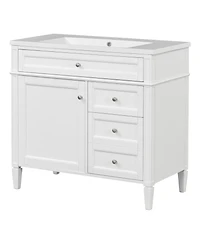 Streamdale Modern Bathroom Vanity with Top Sink and Storage