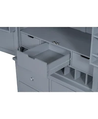 Streamdale Freestanding Kitchen Pantry Cabinet with Storage & Wine Racks