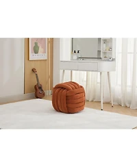 Streamdale Ottoman Vanity Stool Knotted Chenille Fabric, Modern, Stylish