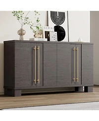 Streamdale Wood Traditional Sideboard with Adjustable Shelves for Kitchen, Dining and Living (Taupe)
