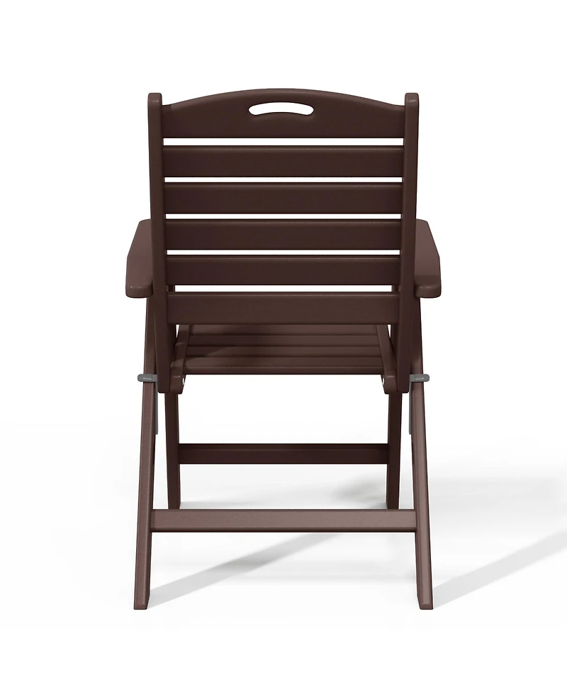 Hdpe Adjustable Highback Folding Patio Dining Chair