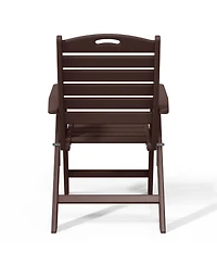 Hdpe Adjustable Highback Folding Patio Dining Chair