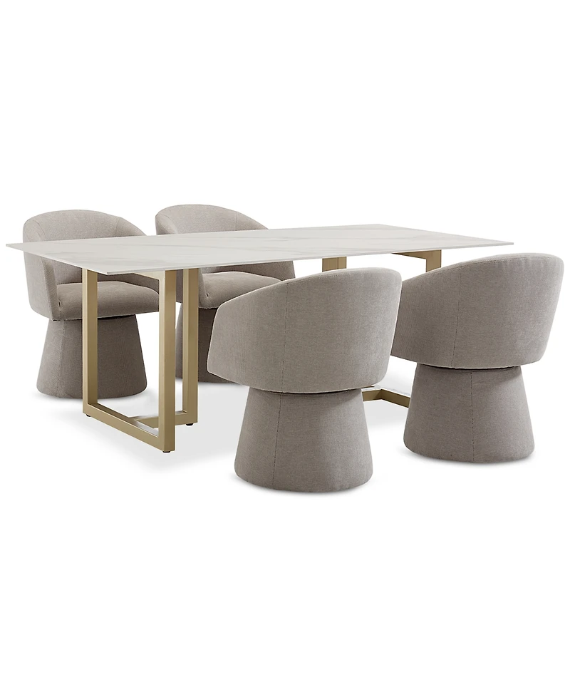 5 Pc. Dining Set (Emila Rectangular Table & 4 Korder Chairs), Created for Macy's
