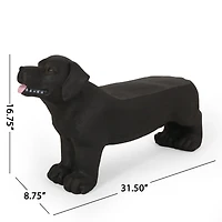 Streamdale Charming Labrador Concrete Garden Bench A Touch of Personality for Outdoor Perfection