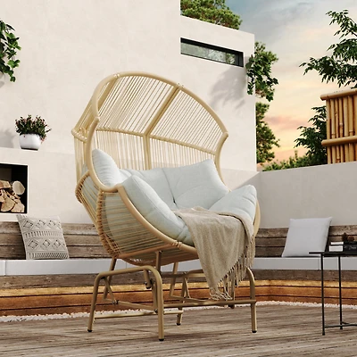 Streamdale Palos Outdoor Wicker Glider Chair - Light Brown