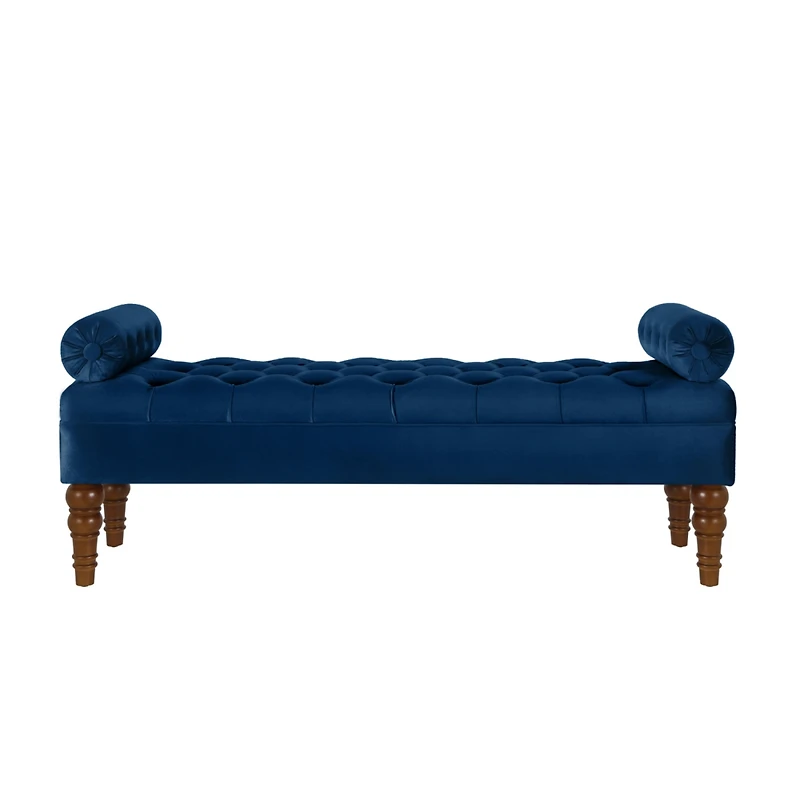 Streamdale Velvet Bed Bench with Tufted Buttons, Upholstered Window/Entryway Bench
