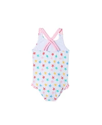Andy & Evan Toddler Girls Toddler/Child Starfish Print Textured Swimsuit
