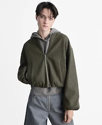 Mango Women's Gathered Bomber Jacket
