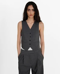 Mango Women's Adjustable Belt Gilet Vest