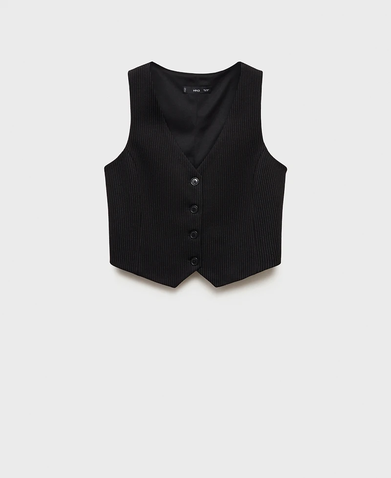 Mango Women's Pinstriped Suit Vest