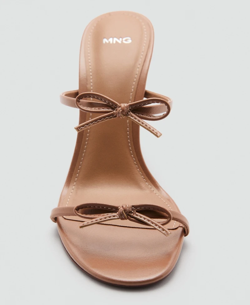 Mango Women's Bow Detail Strappy Heeled Sandals