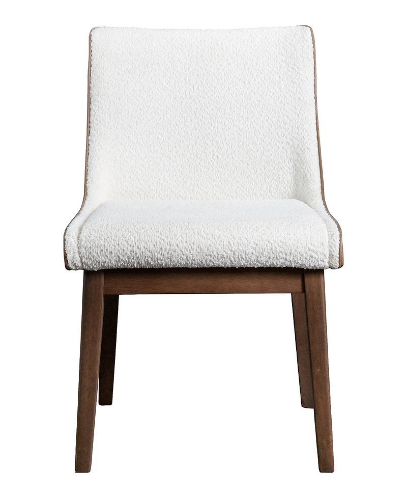 Furniture of America 2-Pc. Forest Wisp Boucle Fabric Dining Chair Set