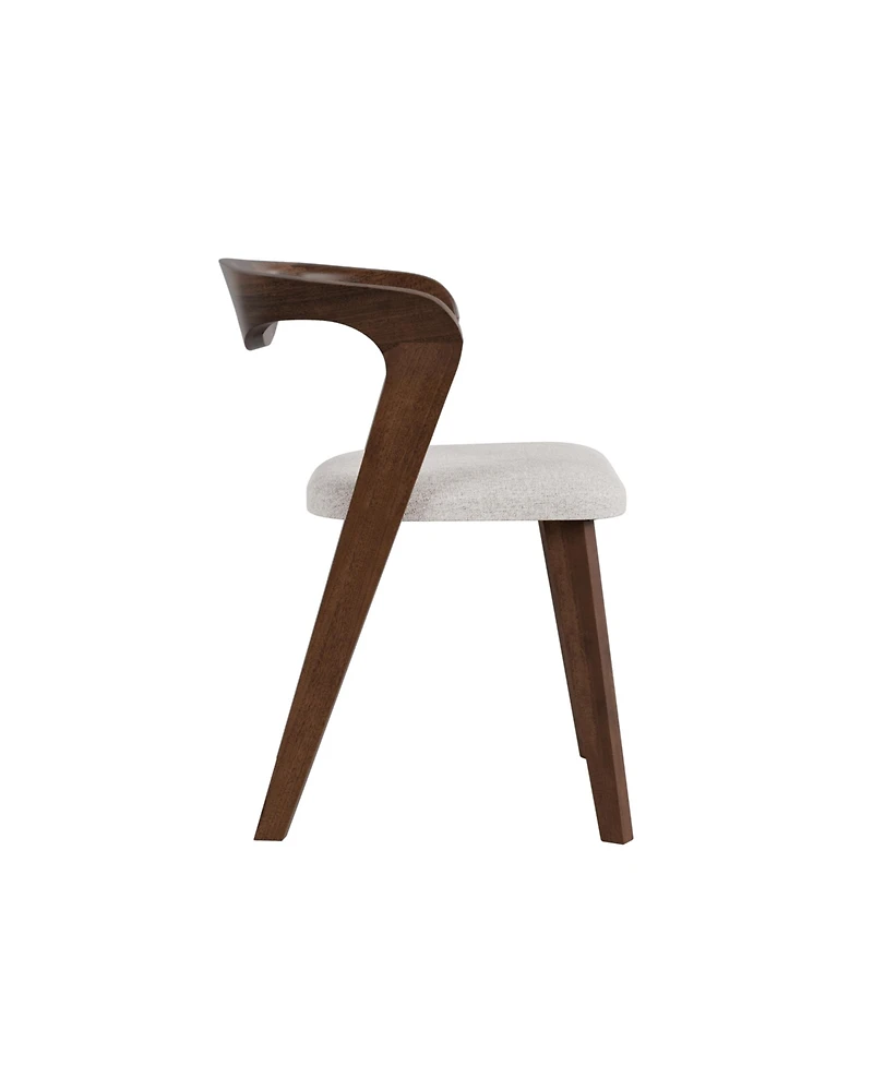 Furniture of America 2-Pc. Solid Wood Mid-Century Modern Dining Chair Set