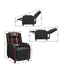 Massage Racing Gaming Single Recliner Chair