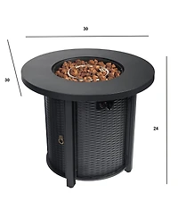 30inch Propane Round Fire Table 40000BTU Propane Fire Pit Table