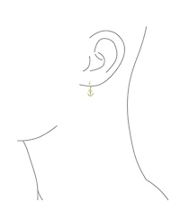 Bling Jewelry Tropical Beach Anchor Lever back Dangle Earrings 14K Gold Plated Sterling Silver