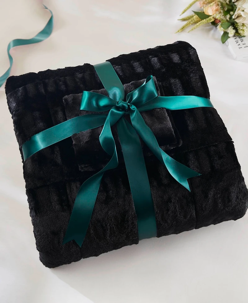 Madison Park Gia Faux-Fur 3-Pc. Comforter Set