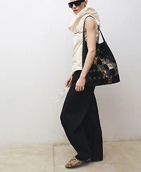Mango Women's Combined Wool Blend Jogger Pants
