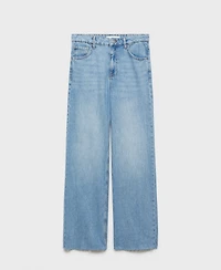 Mango Women's Danila Wide Leg High-Rise Jeans