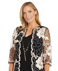R & M Richards Women's 3-Pc. Embellished Pant Set