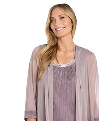 R & M Richards Women's Embellished-Neck Jacket Dress