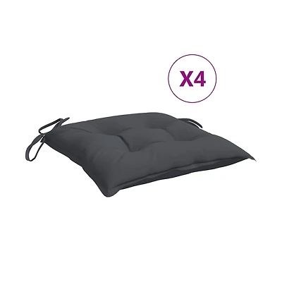 Chair Cushions 4 pcs Anthracite 15.7"x15.7"x2.8" Oxford Fabric