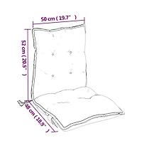 vidaXL Lowback Chair Cushions 6 pcs Beige Oxford Fabric