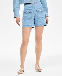 I.n.c. International Concepts Women's High-Rise Denim Shorts, Exclusively at Macy's