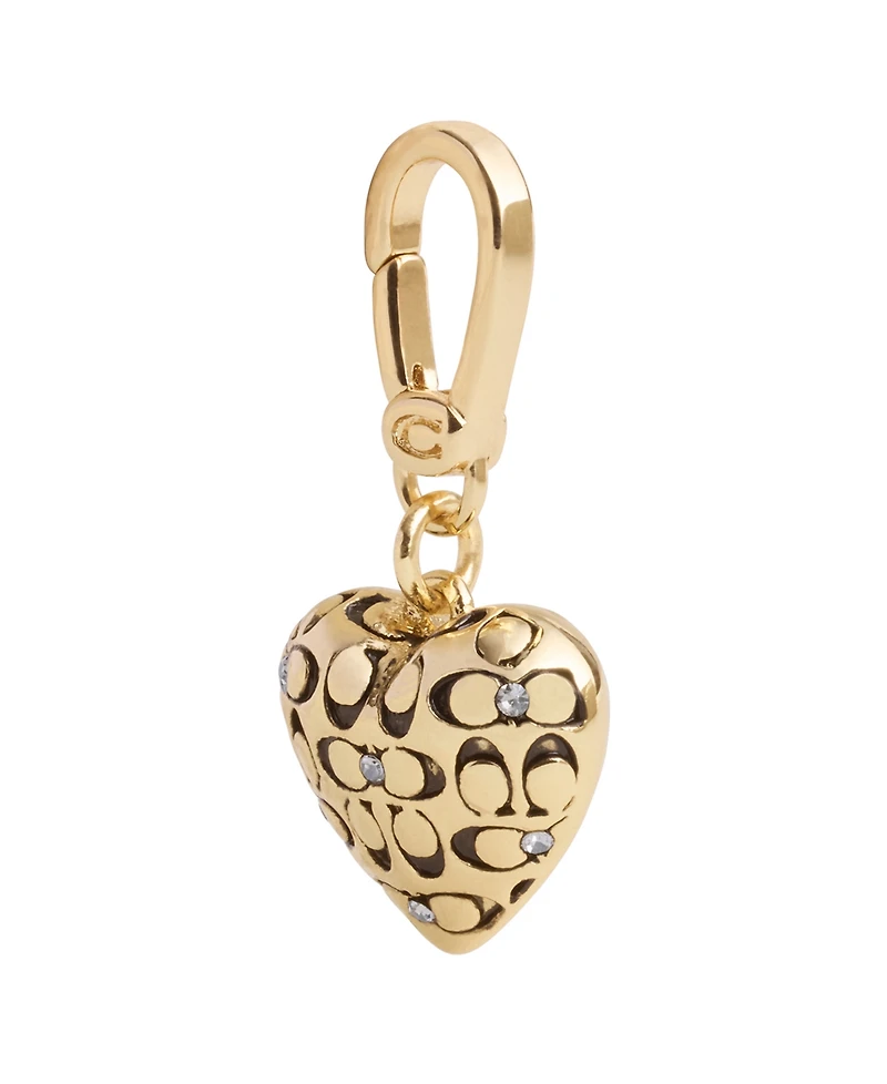 Coach Faux Stone Collectible Signature Quilted Heart Charms