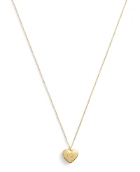 Coach Signature Puffy Heart Pendant Necklace