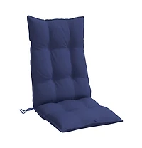 Highback Chair Cushions 2 pcs Navy Blue Oxford Fabric