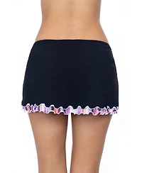 Profile by Gottex Women's Riga Tricolore Solid Side Slit Skirt Bottom