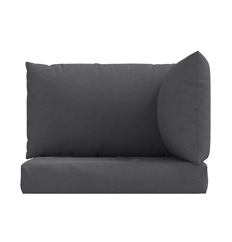 Pallet Cushions 3 pcs Melange Anthracite Fabric